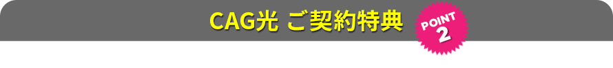 CAG光 ご契約特典