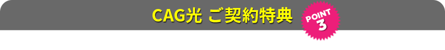 CAG光 ご契約特典